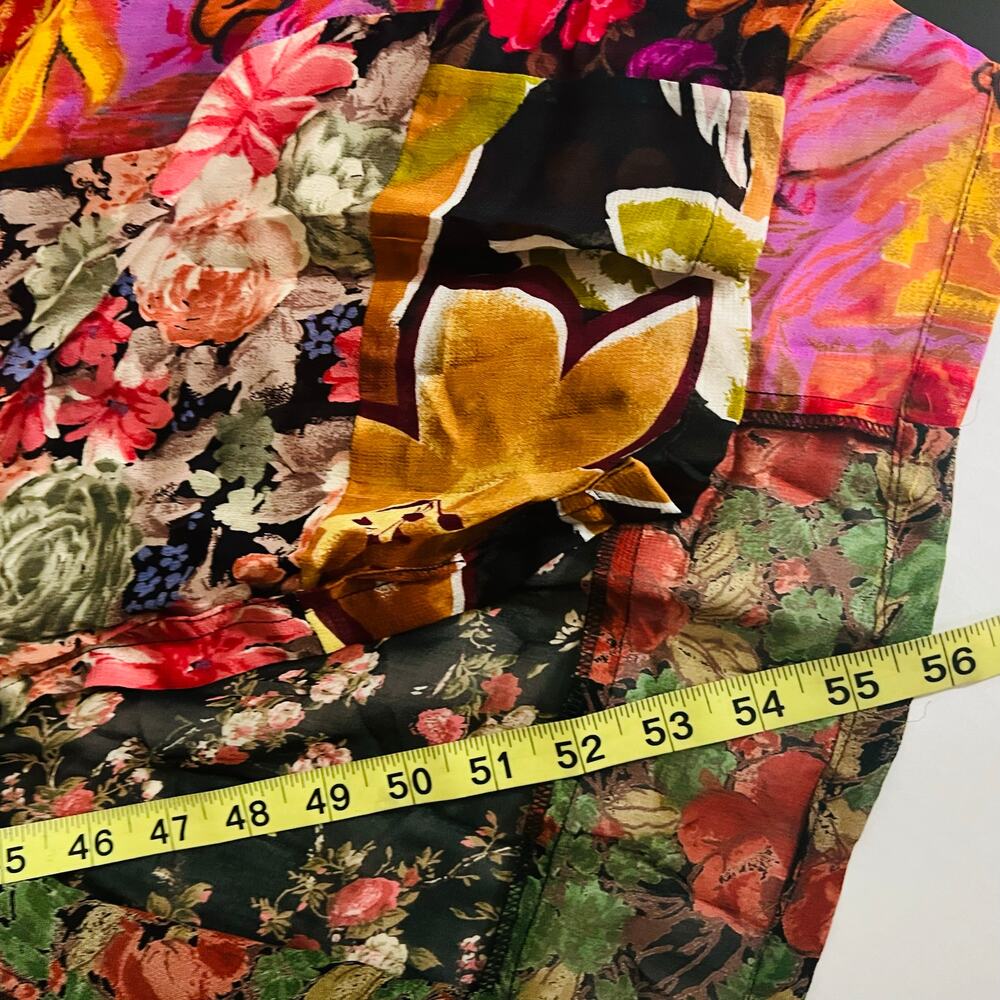 Zero Zero Vintage Beaded Mixed Media Patch Maxi Dress Size S Small Multicolor - Picture 5 of 7